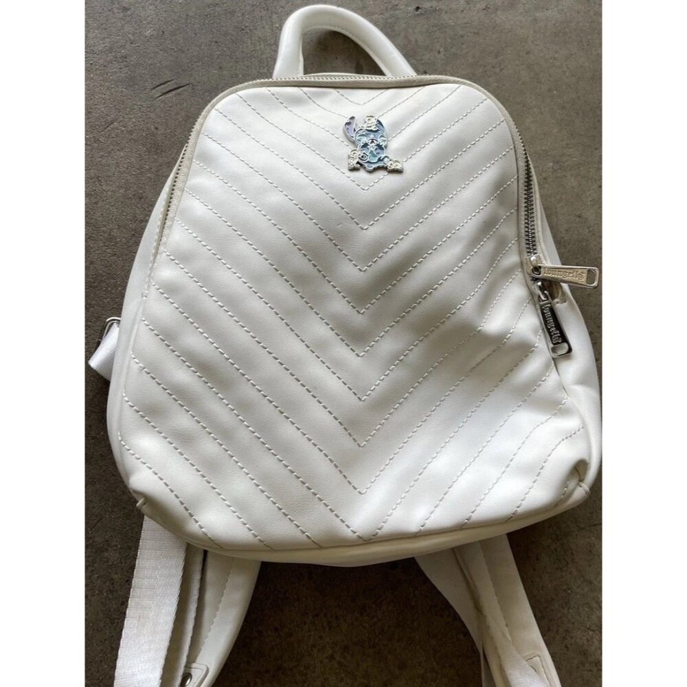 Loungefly Quilted Stitch & Ducklings Ducks White Mini Backpack Lilo & Stitch